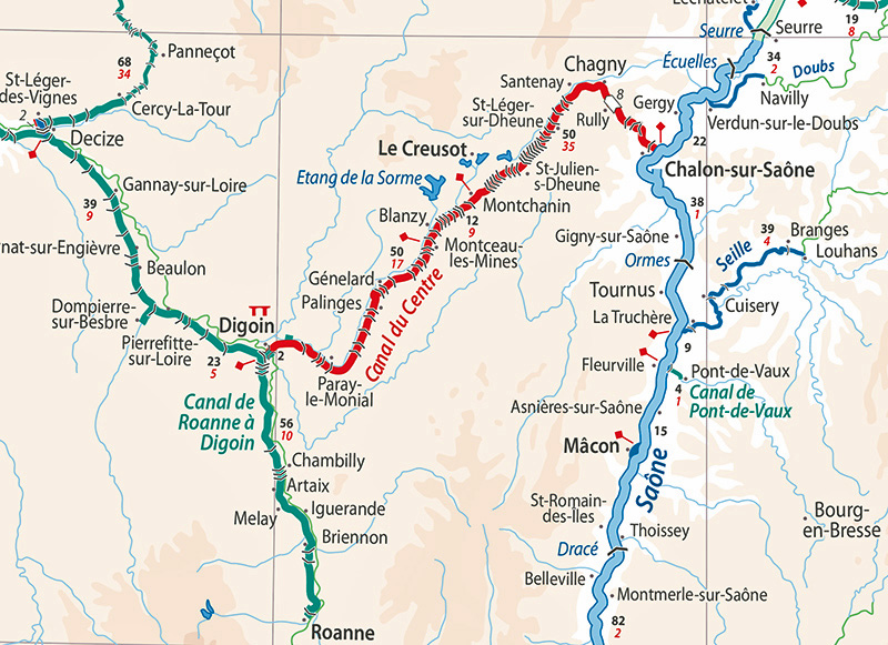 map canal du centre