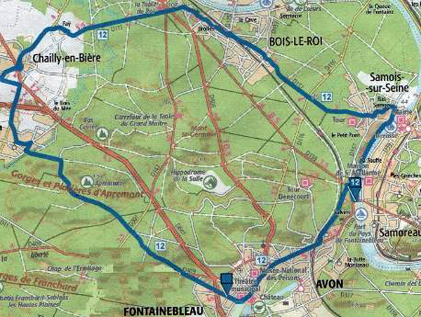 Aurora Bike Barge Tour map Day 1