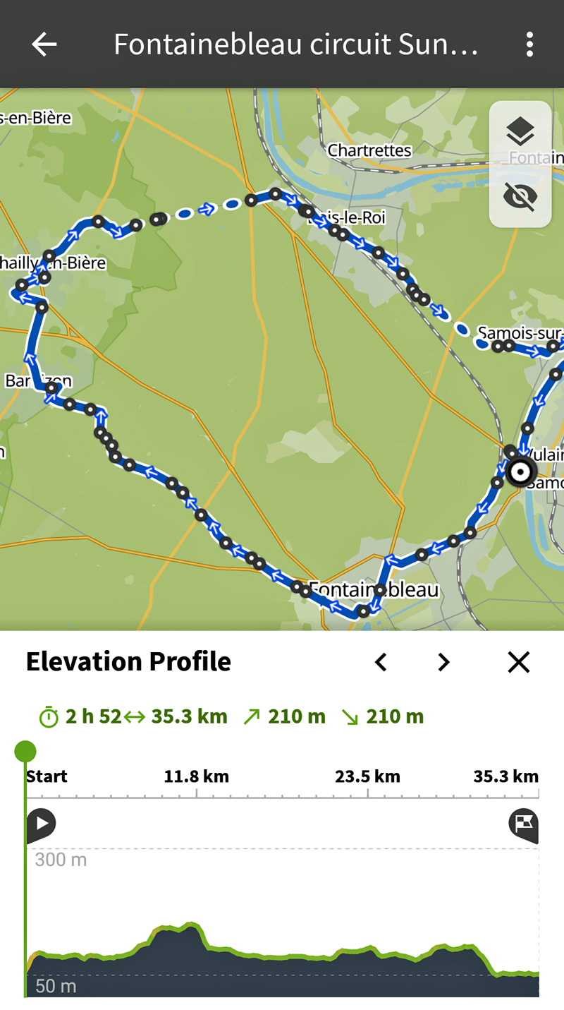 Aurora Bike Barge Tour map Day 1