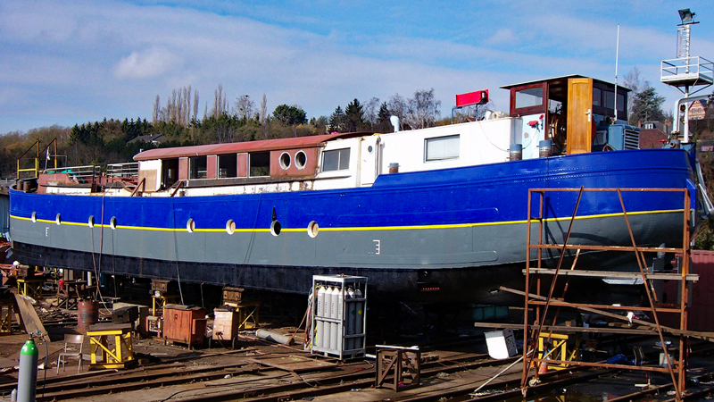 Enchante being transformed History: Transforming into French Barge Enchante