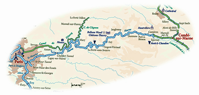 Champagne vineyards in France