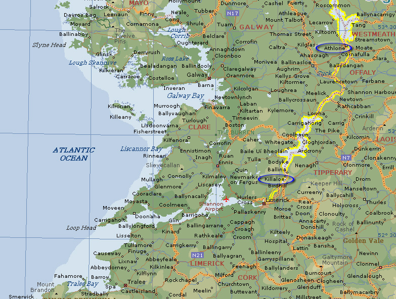 Irish Hotel Barge SHANNON PRINCESS River Shannon Map Barging in Irish Hotel Barge SHANNON PRINCESS River Shannon Map Barging in