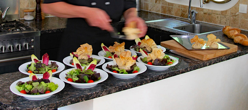 Hotel Barge Finesse's chef working his magic
