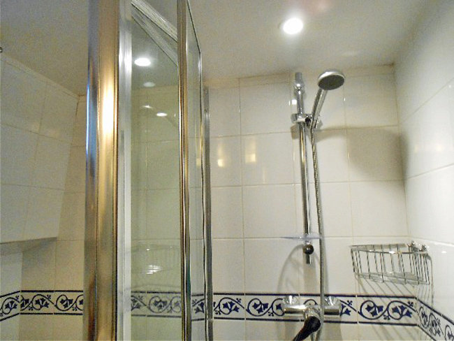French Hotel Barge Athos - Guest cabin, shower