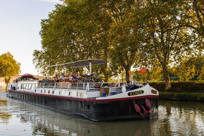 Athos cruising the Canal du Midi