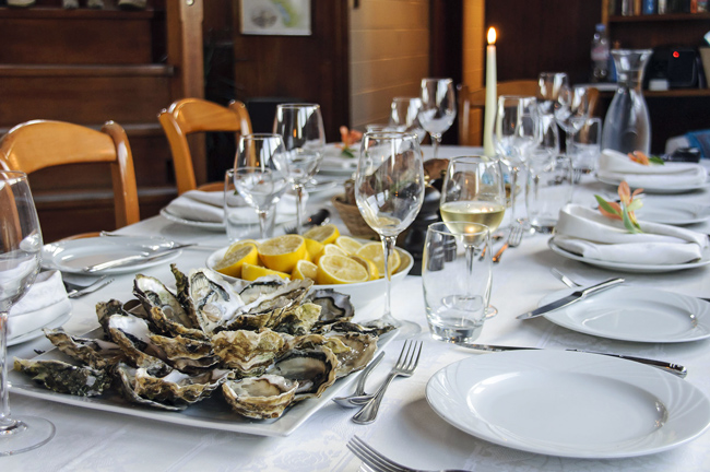 French Hotel Barge Athos - Oysters