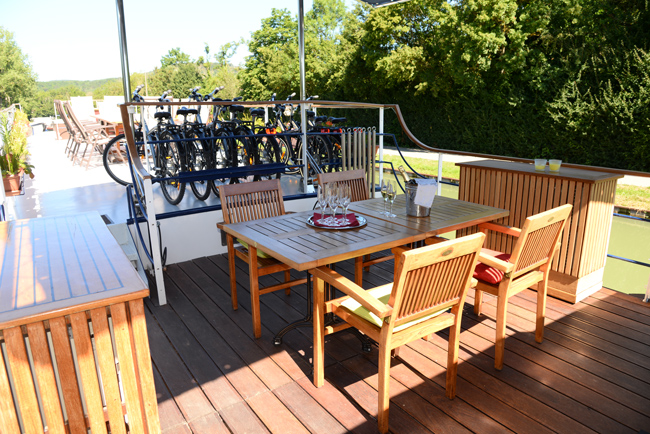 French Hotel Barge L'Impressionniste - Sun deck