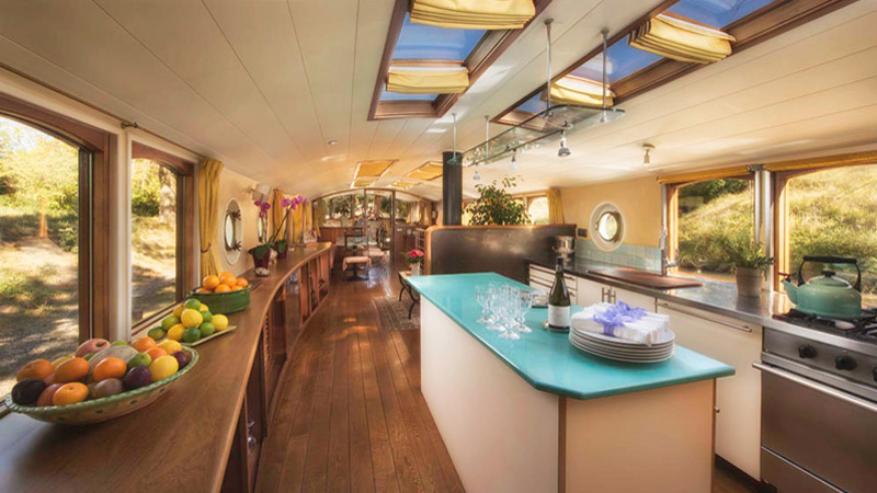 French Hotel Barge Roi Soleil - Galley