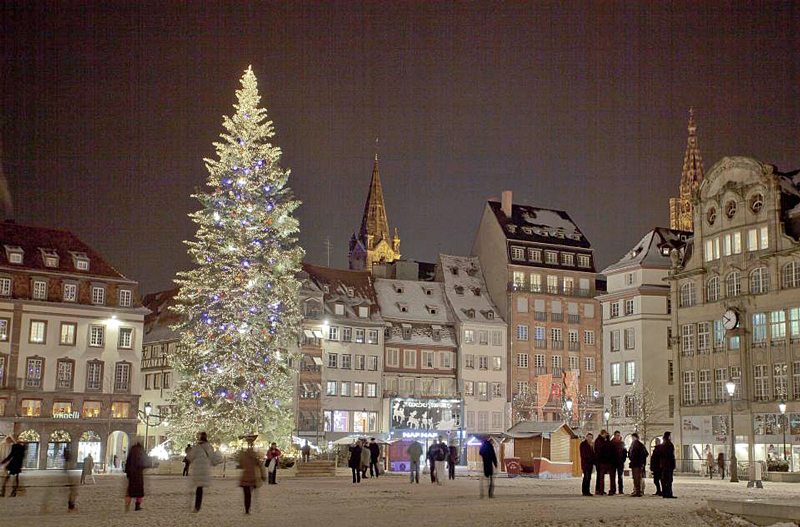Alsace-Lorraine Christmas Market - The Great Christmas Tree (Le Grand Sapin) in Strasbourg