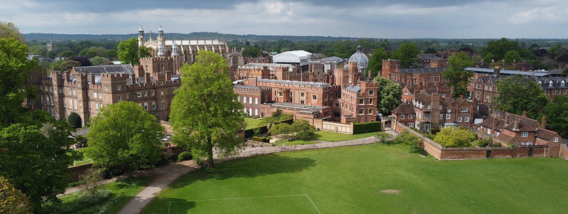 England - Eton College aerial view. Photo: Wikimedia Commons - Alwye CC-SA 4.0