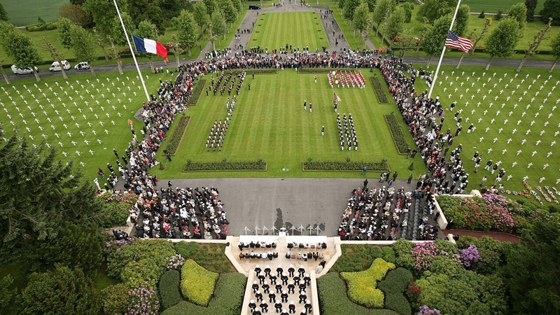Parade grounds at the Aisne-Marne American Cemetery and Memorial at the foot of Belleau Wood in Northern France. Photo: Wikimedia Commons - ABMC - public domain