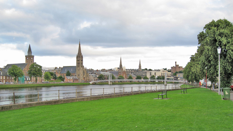 Scotland - Spires of Inverness. Photo: Wikimedia Commons - Richard Dorrell CC-SA 2.0