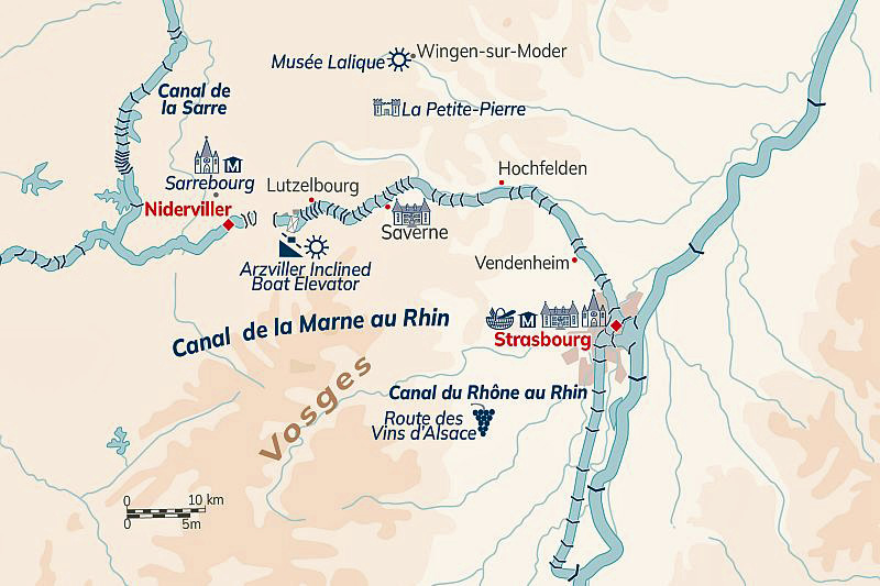 Map - Alsace Niderviller-Strasbourg