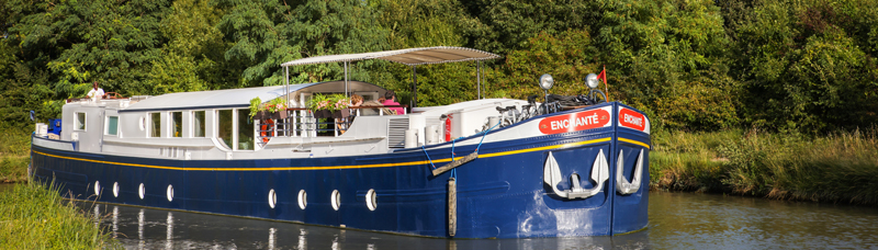 Header - French Hotel Barge Enchante - Barge Cruises on the canal du midi in the south of France