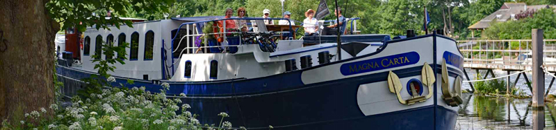 Header MC - English Hotel Barge Magna Carta - Barge Cruises & Charters on the Royal River Thames in England