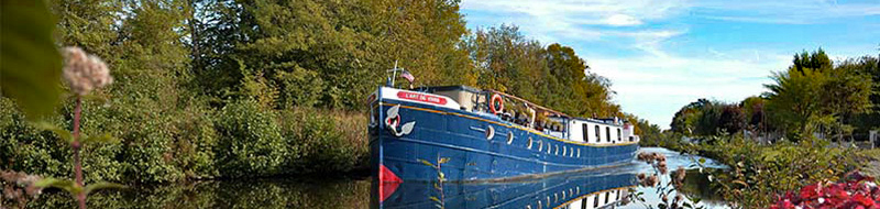 Header for French Hotel Barge L'Art de Vivre. Autumn in Burgundy France